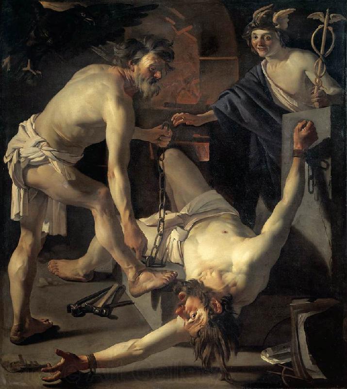 BABUREN, Dirck van Prometheus Being Chained by Vulcan Spain oil painting art